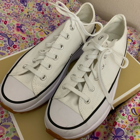 Converse Shoes - Converse Off-White platform Canvas Sneakers